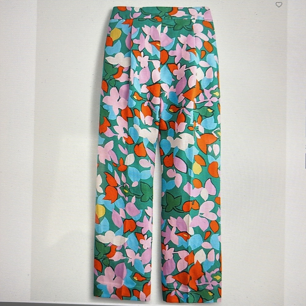 Jcrew high rise pants in confetti floral, size 14,nwt